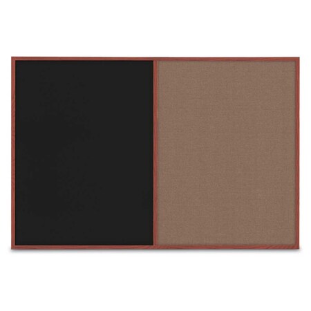 United Visual Products Slim Style Indoor Enclosed Corkboard, 42 UVRDS42SBH-BLACK-BLSPRU